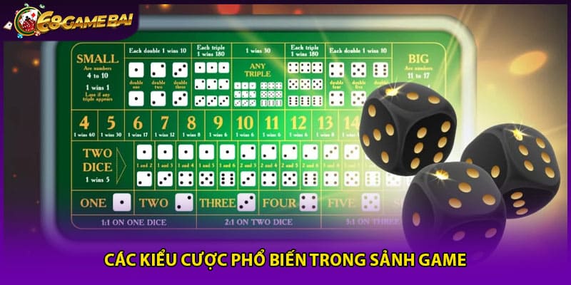 Các kiểu cược phổ biến trong sảnh game