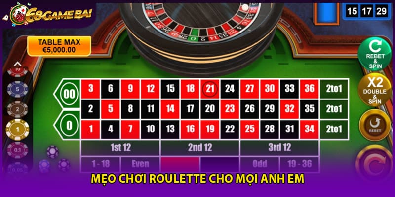 Mẹo chơi roulette cho mọi anh em